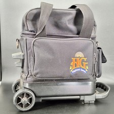 Highland Games Bowling Ball Bag Rolling Shoulder Strap Compartments Black