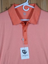 Graham Luxe Hamill Golf Polo Shirt Mens XL Fresh Salmon Performance Stretch NWT