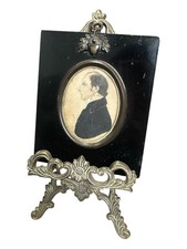 Miniature Circa 1840 Antique Oval Framed Watercolour Portrait Of A Gentleman