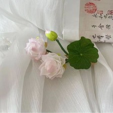 Lotus Silk Flower Hairpin Chinese Hanfu Hair Accessory Vintage Flower Hair Clip