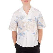 Versace Barocco Sea Print Cotton Poplin Shirt, Brand Size 48 ( US Size 38 )
