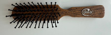 Vintage GOODY Brown Faux Wood Ball Tip Styling Hair Brush - Purse Size 6  - USA