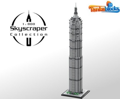 MOC-148580 Jin Mao Tower 1:800 Scale Building blocks Set Model Gift Set 1611 pcs
