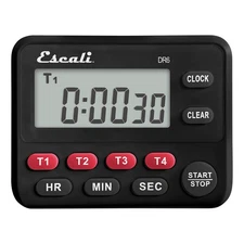 Multi-Task Four Event Digital Kitchen Timer with Clock Mode, Magnetic Back, O...