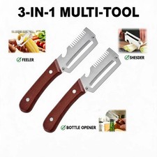 2X Multi-functional Vegetable Peeler for Kitchen 3 in 1 Single Blade Peeler Tool