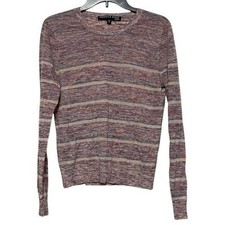 Veronica Beard Jeans Sweater Medium Striped Long Sleeve Top Multicolored Knit