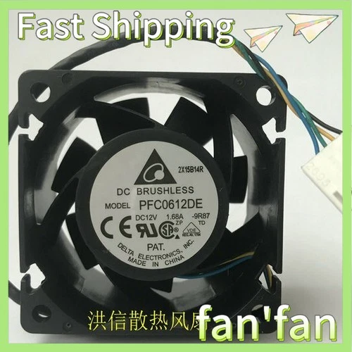 1PCS Delta PFC0612DE -9R87 DC12V 1.68A 6038 60mm PWM cooling fan 4pin#