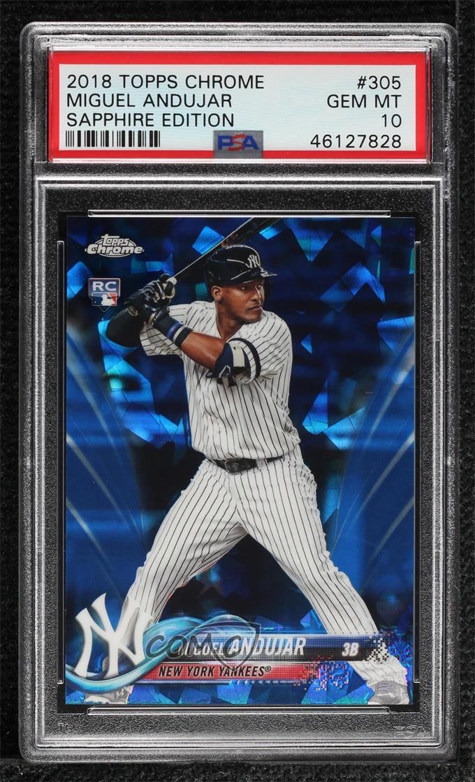 2018 Chrome Sapphire Edition Topps Online Exclusive Miguel Andujar PSA 10 00jz