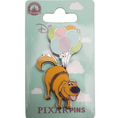 Disneyland Paris Dug & Balloons Up Film Pin Trading Badge Pixar Fly Disney Parks