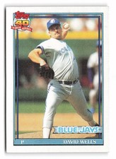 1991 Topps #619 David Wells Toronto Blue Jays