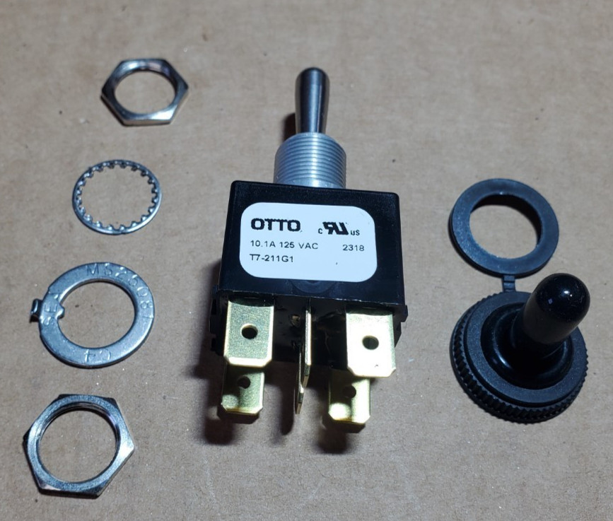Genuine OTTO T7-211G1 Switch On-Off-Momentary On Toggle Switch Spade Terminals