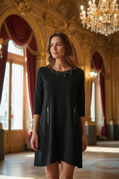 Women Dolce & Gabbana Dress Black Cotton 38 #3C6Y