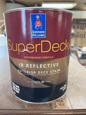 #ad 1 Gallon Sherwin Williams Super Deck Solid Color Exterior Deck Stain Pine Cone $39.99