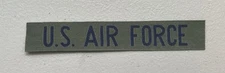 US Air Force Tape Patch Uniform USAF OD & BLUE LETTERING #041225-8