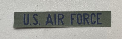 US Air Force Tape Patch Uniform USAF OD & BLUE LETTERING #041225-8