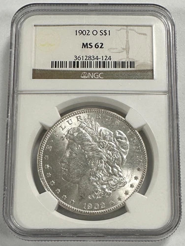 1902-O Morgan Silver Dollar NGC MS62