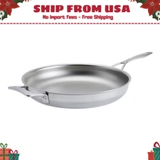 Demeyere Industry 5 Nanotouch 12.5-inch, 18/10 Stainless Steel, Frying Pan