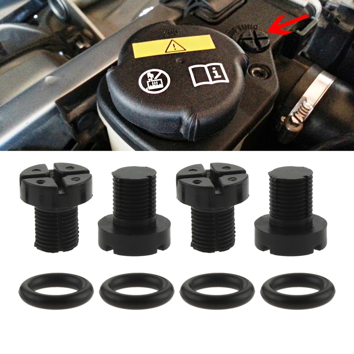 BMW Coolant Expansion Tank Bleeder Screw BMW Radiator Drain Plug ...