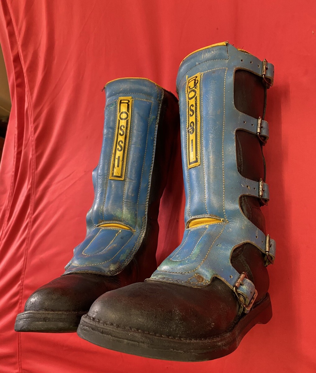 VINTAGE ROSSI MOTORBIKE SPEEDWAY BOOTS VMX TRIALS ENDURO SCRAMBLE