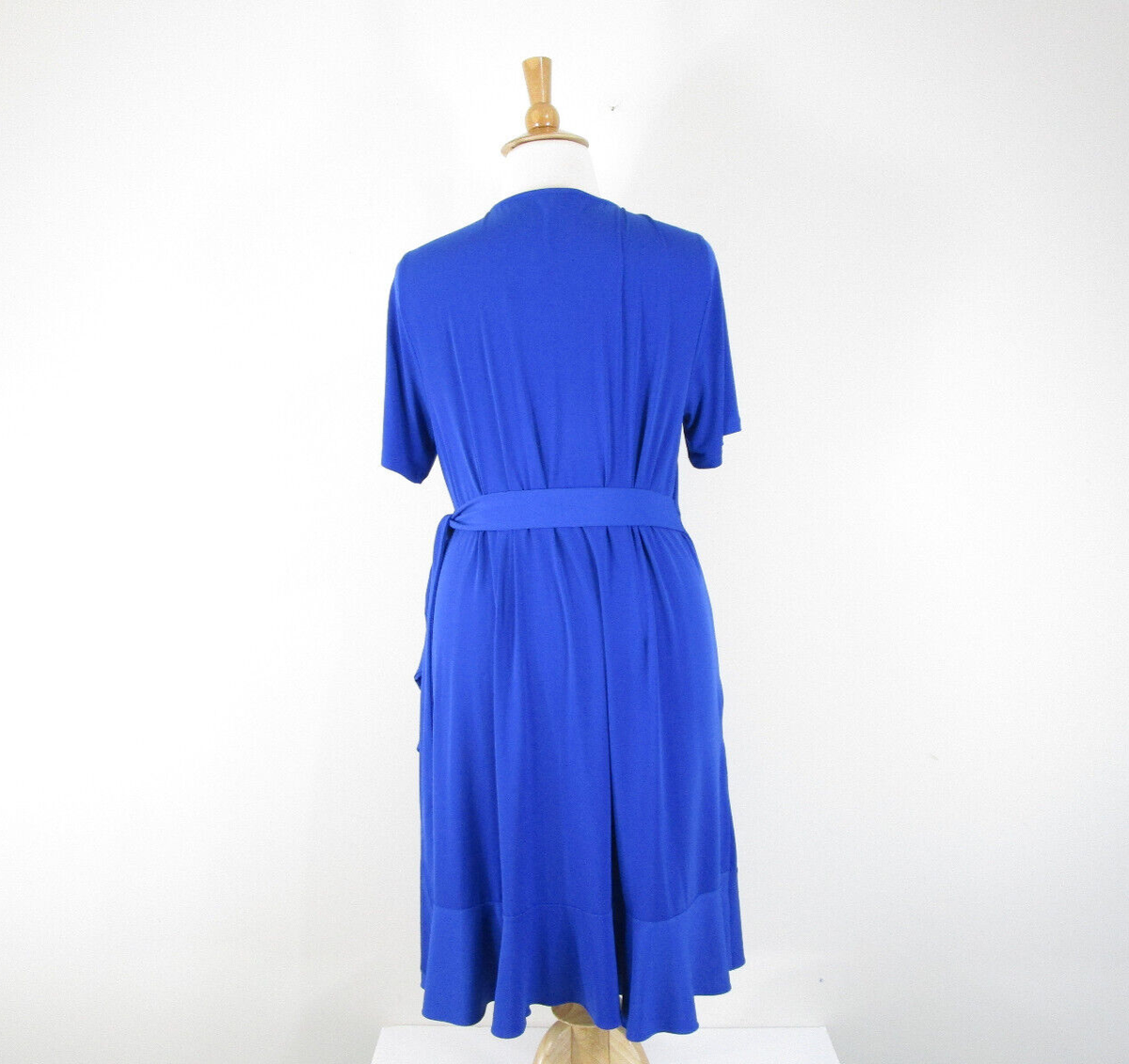 princess polly baby blue dress Kiyonna - Flirty Flounce Wrap Dress - Navy Floral Print