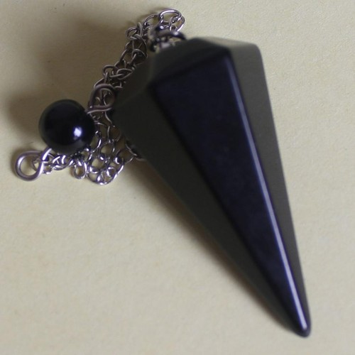 36mm Faceted gemstone crystal pendulum point pendant reiki chakra with 6''chain - Bild 15 von 87