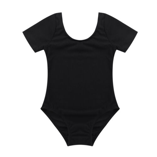 3-12 Girls Ballet Dance Leotard Gymnastics Bodysuit Stretchy Basic Jumpsuit - Picture 5 of 78