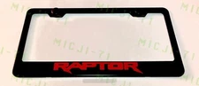 Raptor F-150 Stainless Steel License Plate Frame Holder Rust Free