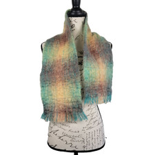 Vintage Craig Na Criedhe Scottish Mohair Blend Neck Wrap Designer Luxe Scarf