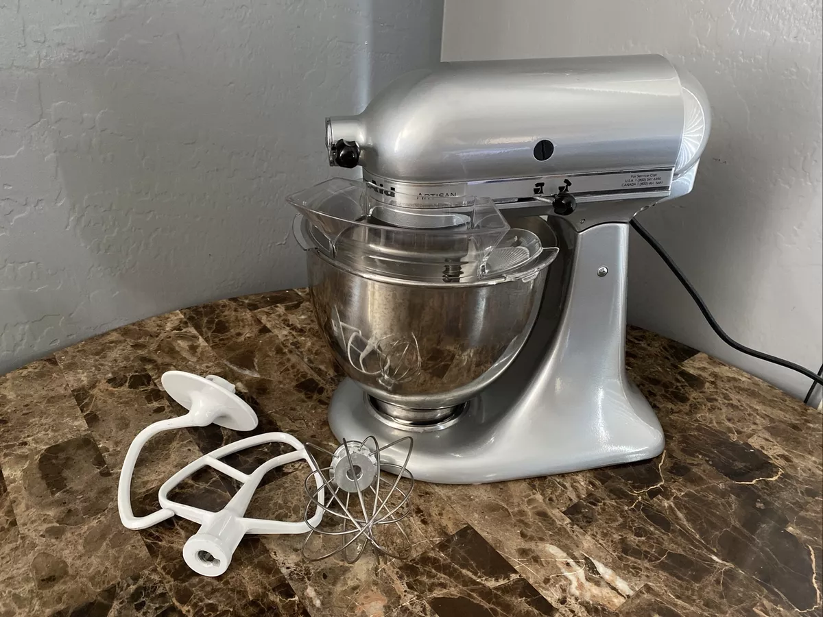 KitchenAid Artisan Series 10-Speed Chrome Stand Mixer With Glass