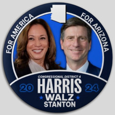 Kamala Harris Greg Stanton Congress Pin Button Jugate Arizona Democrat 2024