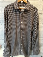 Mizzen  Main Leeward Collection Solid Black Button Down Shirt Size 2XL Trim Fit