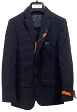 Tallia Navy Blue Check Two-Button Blazer Jacket Nordstrom Boys 10R NWT NEW