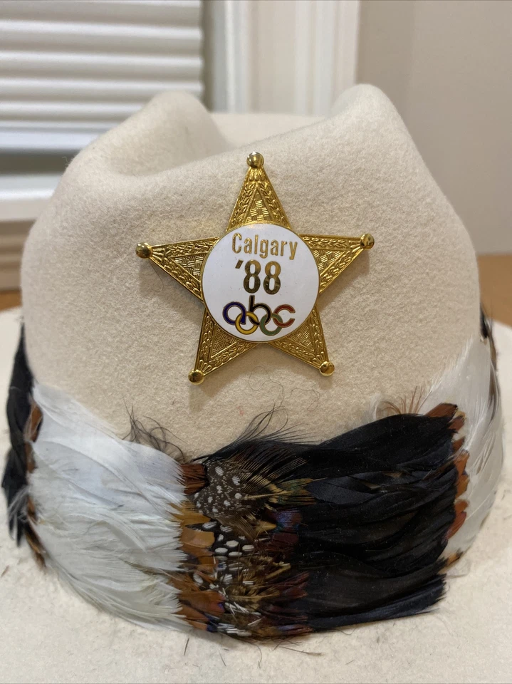 RARO Smithbilt 1988 Calgary ABC Juegos Olímpicos de Invierno Sombrero de Vaquero!! HERMOSO SOMBRERO Foto 2 de 4