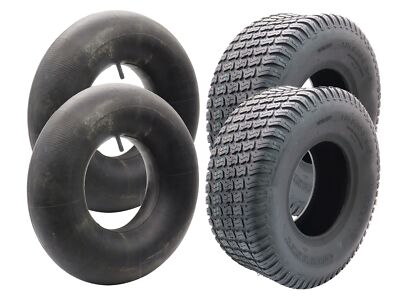 Pneumatici SECURA Per Trattorini Rasaerba, Set 2 Pneumatici + Camere D'Aria 18x6,50-8, Valvola TR13