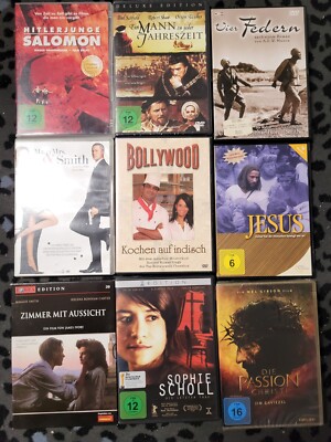 DVD Sammlung Hitlerjunge Salomon, Die Passion Christie, Vier Federn, 9 DVDs