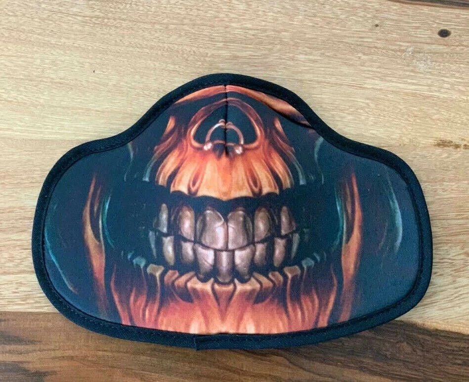 Máscara facial reutilizável caveira esqueleto macaco planeta realista 3D capa protetora boca - Imagem 4 de 4