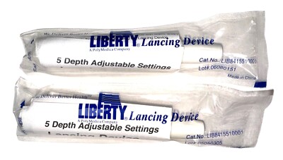 LIBERTY 5  Depth Adjustable Diabetic Lancing Device Qty 2 Sealed Package