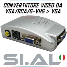 Convertitore video ingresso VGA adattatore uscite RCA-S-VHS VGA per PC e DVR TV