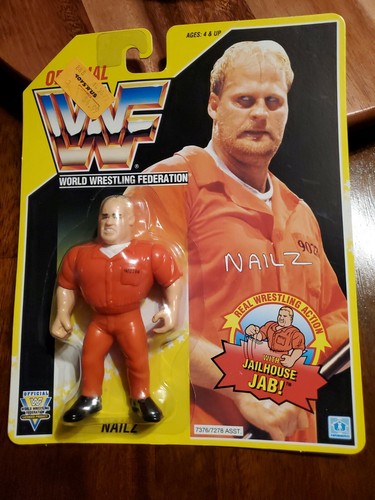 WWF Hasbro wrestling yellow card Wwe 7 Nailz wrest...