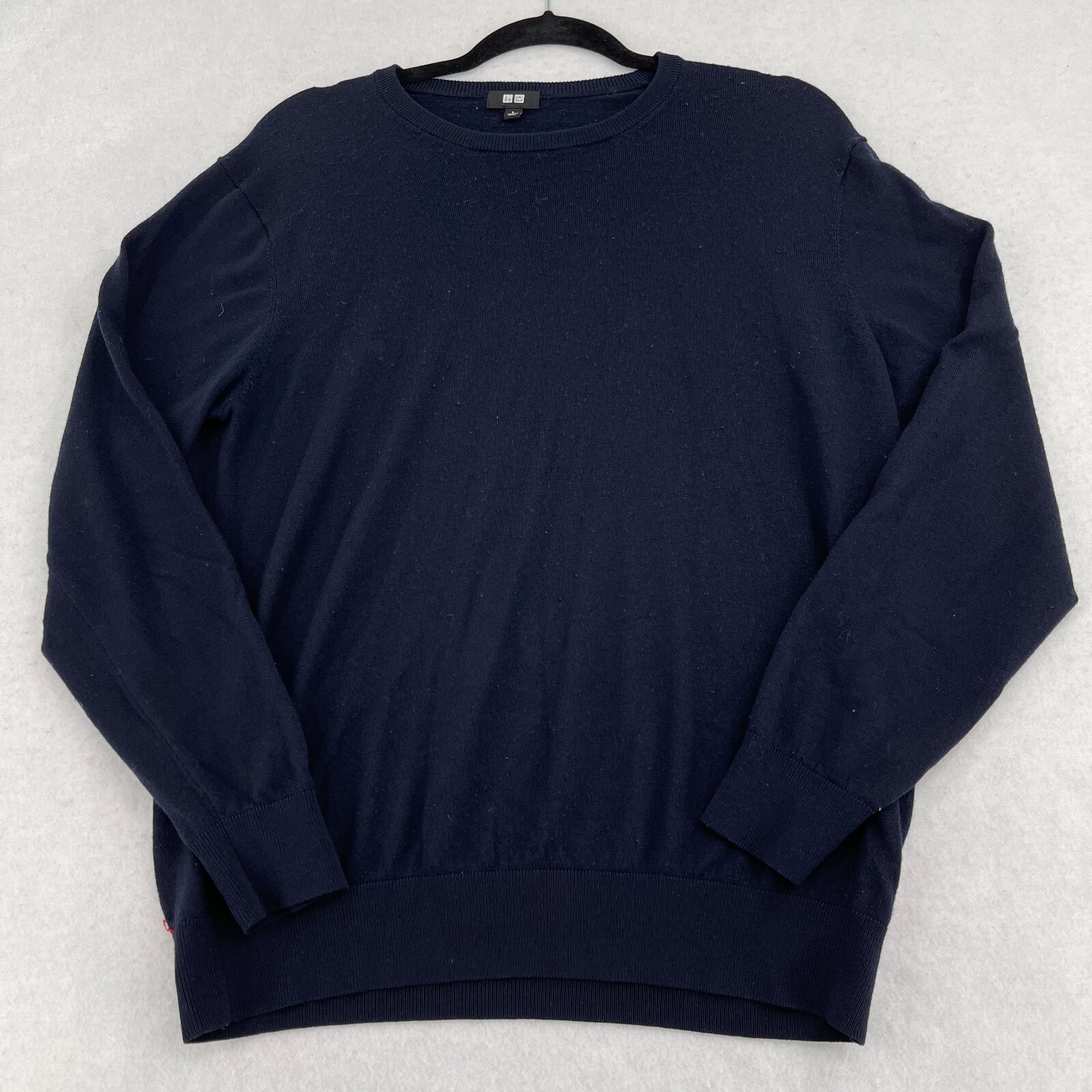 Uniqlo Black Knit Sweater Crewneck Long-sleeves Menu0026#039;s Adult Size L |  eBay