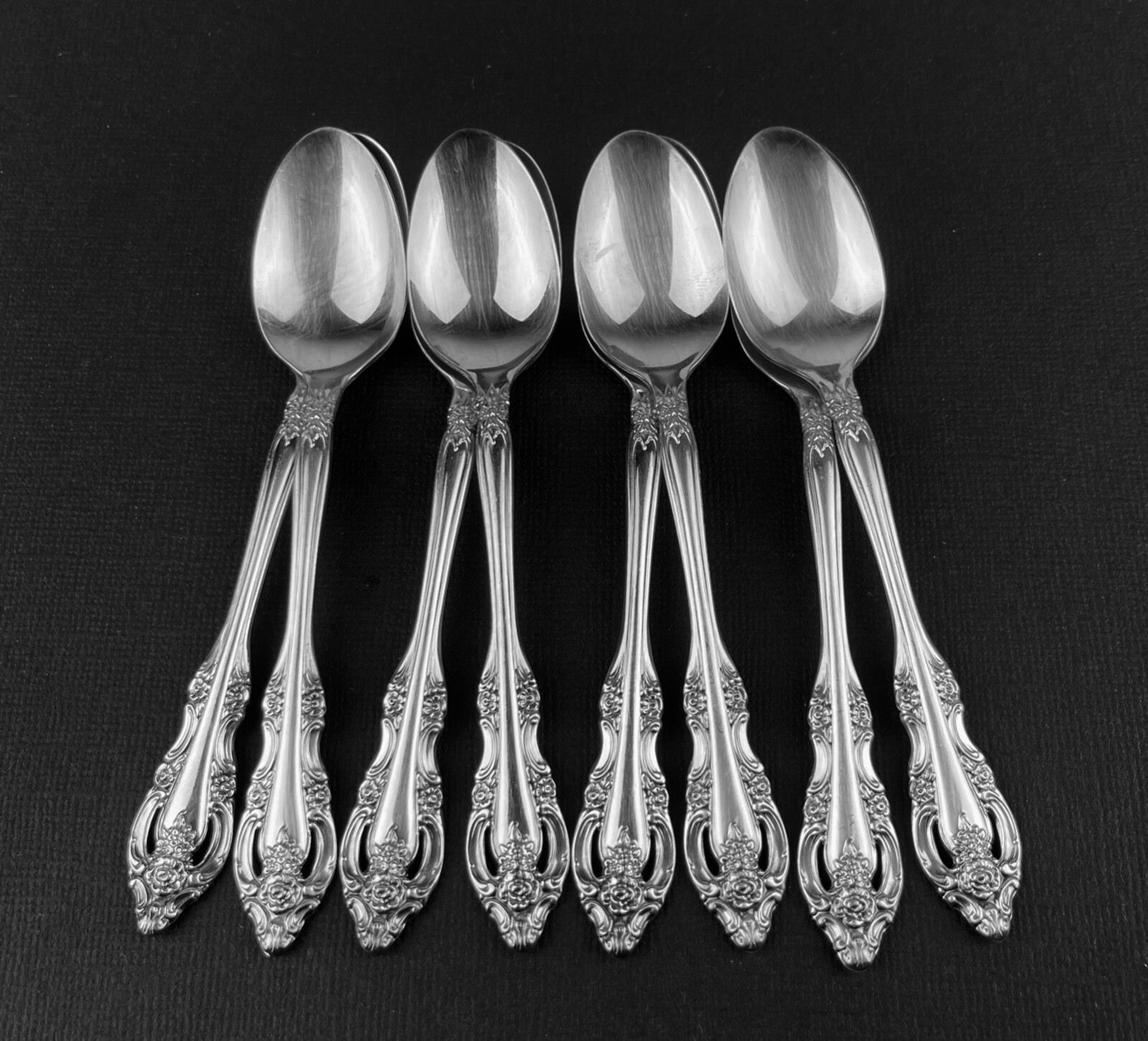 Set 8 x Demitasse Spoons Oneida Community Silver Artistry 1965 silverplate eBay
