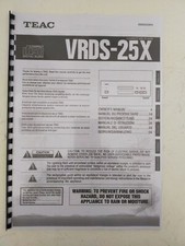 Manuale istruzioni cd Teac VRDS-25X (Fotocopie)