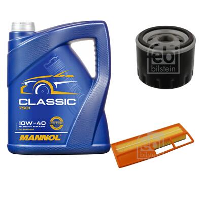FEBI BILSTEIN Inspektionspaket 5L MANNOL Classic 10W-40 für Fiat Idea 350_ 1.9