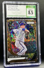 2020 Panini Prizm Bronze Donut Circles Hyun-Jin Ryu CSG 8.5 21/25 Blue Jays #92