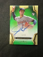 2024 Topps Five Star Jackson Rutledge 12/15 Green On Card Auto Nationals RC