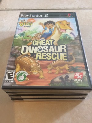 Go, Diego, Go Great Dinosaur Rescue (Sony PlayStation 2, 2008) RARE PS2 NEW