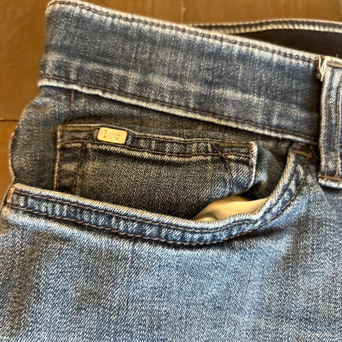 Lee Medium Wash Bootcut Jeans 5-Pocket Design Regular Fit 16 Short