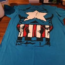 Marvel Captain America T-Shirt Size Adult Large Costume Cosplay