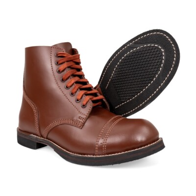 WW2 US Army Service Shoe - Quality Brown Leather Repro American