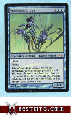 1 PROMO FOIL Vendilion Clique Blue Judge Mtg Magic Rare 1x x1